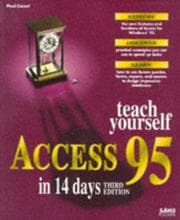 Tapa de Teach yourself Access 95 in 14 days