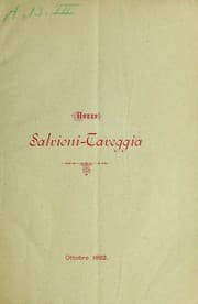 Tapa de Nozze Salvioni-Taveggia