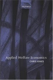 Tapa de Applied Welfare Economics