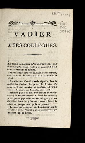 Tapa de Vadier a ses colle gues