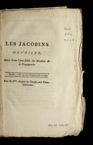 Tapa de Les Jacobins de voile s