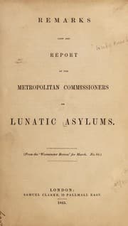 Tapa de Remarks upon the report of the Metropolitan Commissioners on Lunatic Asylums