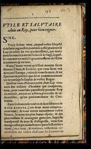 Tapa de Utile et salutaire advis au roy, pour bien regner