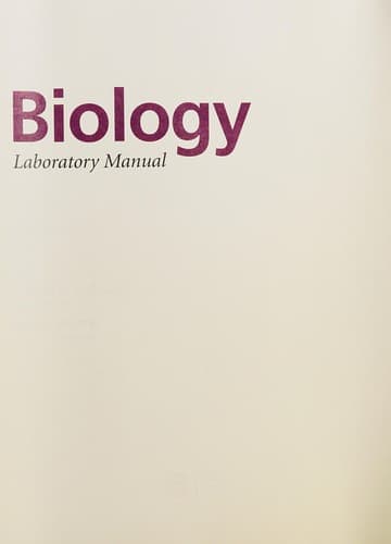 Tapa de Biology Laboratory Manual