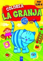 Tapa de Colorea la granja. Gatito
