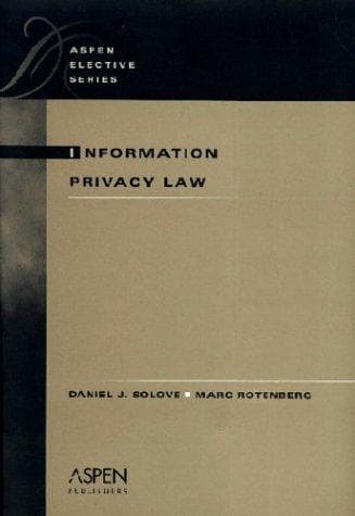 Tapa de Information privacy law
