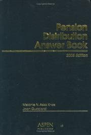 Tapa de Pension Distribution Answer Book