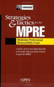 Tapa de Strategies & Tactics for the MPRE (Multistate Professional Responsibility Exam)
