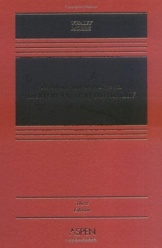 Tapa de Problems and materials on debtor and creditor law