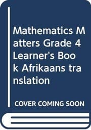 Tapa de Mathematics Matters Grade 4 Learner's Book Afrikaans Translation