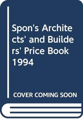 Tapa de SPONS ARCHITECTS & BUILDERS