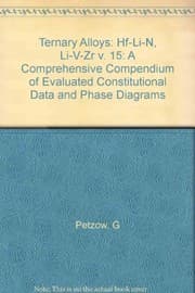 Tapa de Ternary Alloys, Ternary Alloys Volume 15 : Hf-Li-N to Li-V-Zr Vol. 15