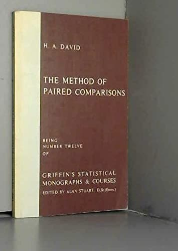 Tapa de The method of paired comparisons