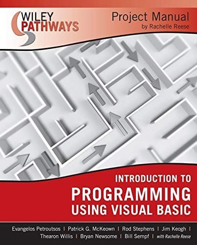 Tapa de Introduction to programming using Visual Basic project manual