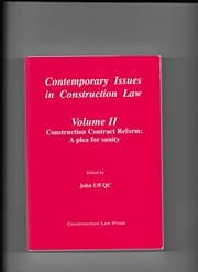 Tapa de Contemporary Issues in Construction Law