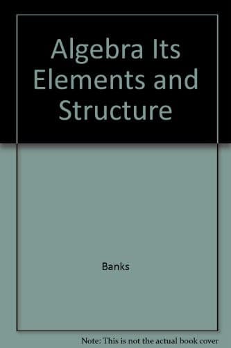 Tapa de Algebra Its Elements And Structure
