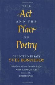 Tapa de The act and the place of poetry