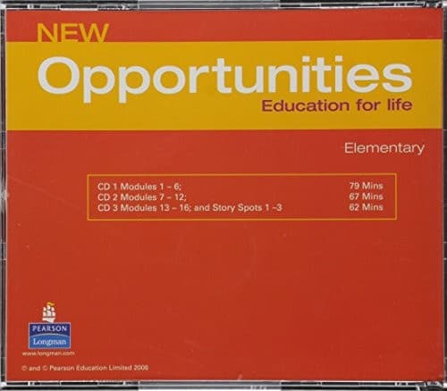 Tapa de Opportunities Global Elementary Class CD New Edition