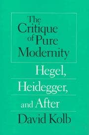 Tapa de The Critique of Pure Modernity