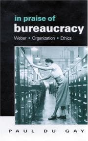 Tapa de In praise of bureaucracy
