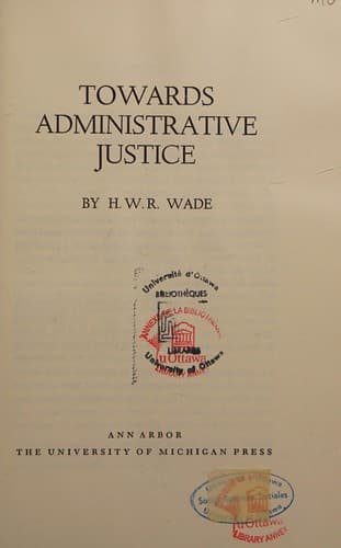 Tapa de Towards administrative justice