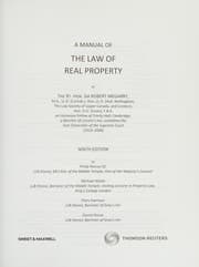 Tapa de Megarry's manual of the law of real property