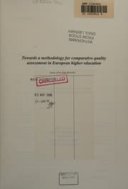 Tapa de Towards a methodology for comparative quality assessment in European higher education
