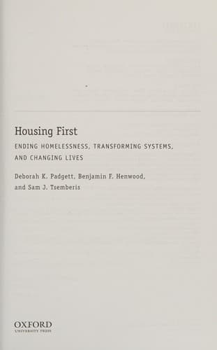 Tapa de Housing first