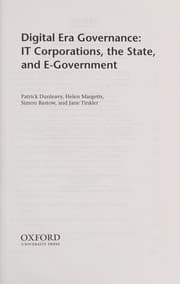 Tapa de Digital era governance