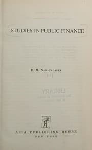Tapa de Studies in public finance