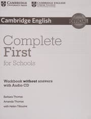 Tapa de Complete First Certificate for Schools. Student's Book Without Answer. Per le Scuole Superiori. Con CD-ROM. Con Espansione Online