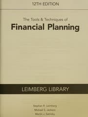 Tapa de Tools and Techniques of Financial Planning, 12th Edition