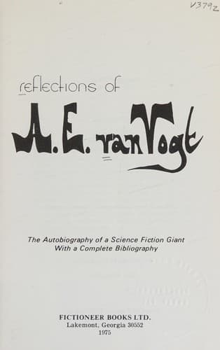 Tapa de Reflections of A. E. Van Vogt