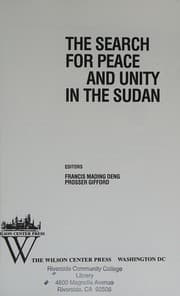 Tapa de The search for peace and unity in the Sudan