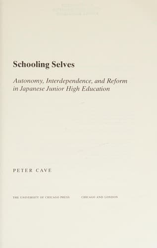 Tapa de Schooling Selves