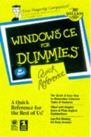 Tapa de Windows CE 2 for dummies quick reference