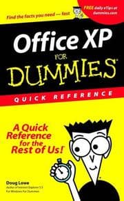 Tapa de Office XP for dummies quick reference