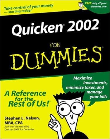 Tapa de Quicken 2002 for Dummies