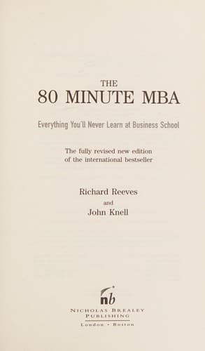 Tapa de 80 Minute MBA