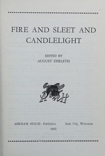 Tapa de Fire and sleet and candlelight