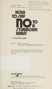 Tapa de Leader's guide for the group study of How to say no to a stubborn habit, by Erwin W. Lutzer (A Victor adult elective)