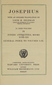 Tapa de Loeb : Josephus, Vol. IX