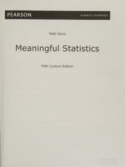 Tapa de Meaningful Statistics