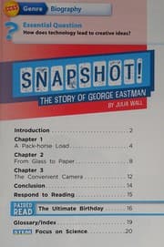 Tapa de Reading Wonders Leveled Reader Snapshot! the Story of George Eastman