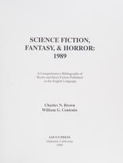 Tapa de Science Fiction, Fantasy, & Horror, 1989