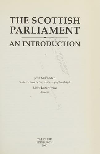 Tapa de The Scottish Parliament