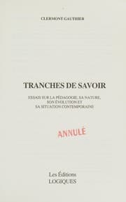 Tapa de Tranches de savoir