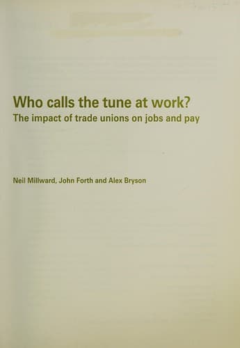 Tapa de Who Calls the Tune at Work?