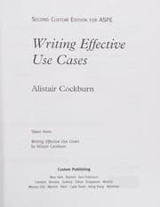 Tapa de WRITING EFFECTIVE USE CASES -CUSTOM EDITION--ALISTAIR COCKBURN