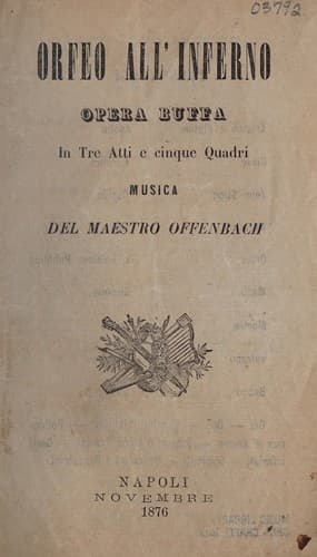 Tapa de Orfeo all'inferno